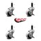 Service Caster 2 Inch Thermoplastic Wheel 1 Inch Expanding Stem Caster with Brakes, 4PK SCC-EX05S210-TPRS-SLB-1-4 - alternate 3